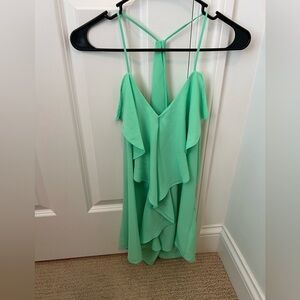Mint flowy tank top